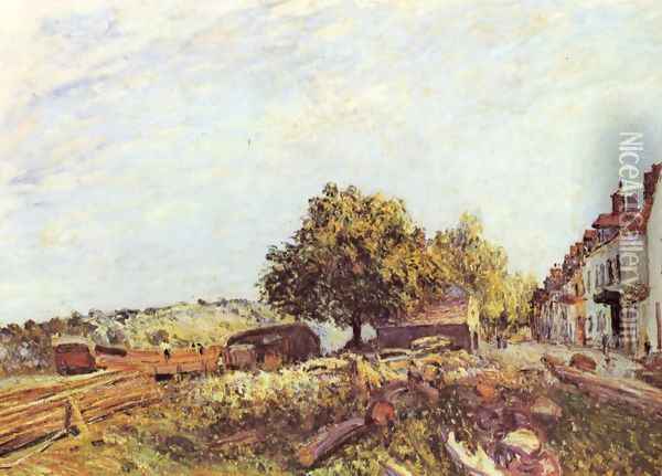 Saint-Mammès am Morgen Oil Painting - Alfred Sisley