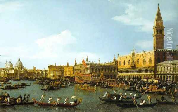The Bucintoro, Venice Oil Painting - (Giovanni Antonio Canal) Canaletto