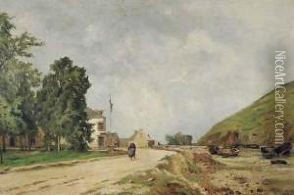 Louis - Landschap Nabij De Bretoense Kust Oil Painting - Pierre Vauthier