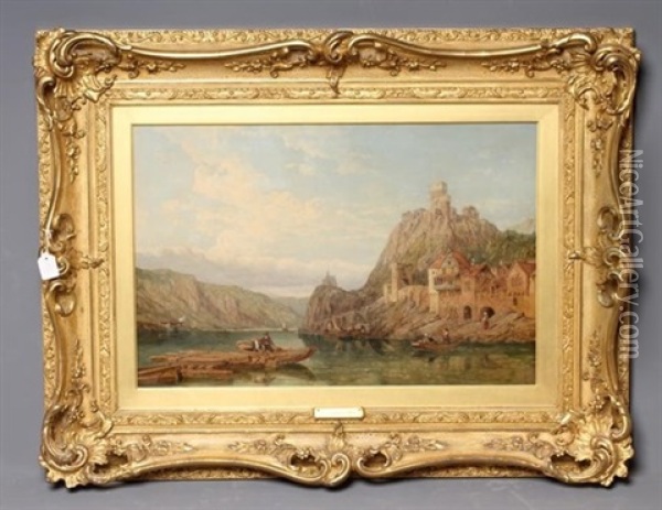 On The Moselle Oil Painting - George Clarkson Stanfield