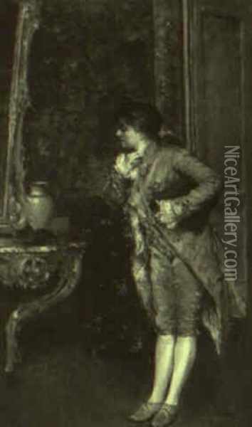 Standing Gentleman Oil Painting - Ricardo (Federico) Corchon y Diaque