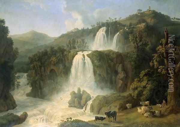 Great Cascades at Tivoli Oil Painting - Jacob Philipp Hackert