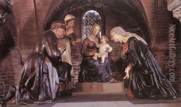 Adoration of the Child Oil Painting - Guido Mazzoni