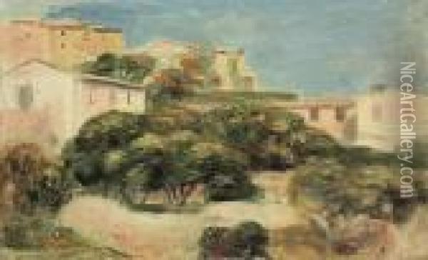 Vue De Cagnes Oil Painting - Pierre Auguste Renoir