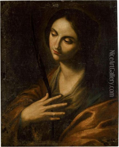 Saint Catherine In Prayer Oil Painting - Francesco Guarino
