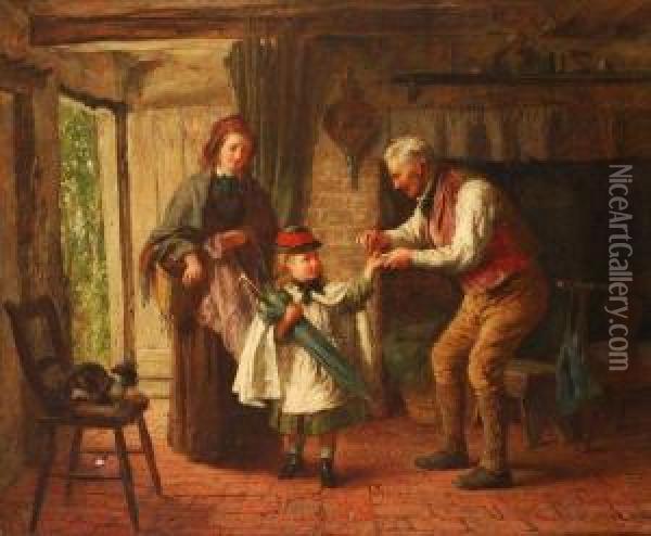 Off To Market Oil Painting - James Clarke Waite