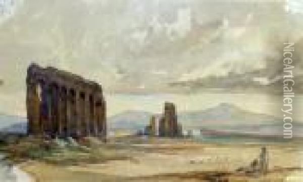 Roman Campagna Oil Painting - Edward Lear