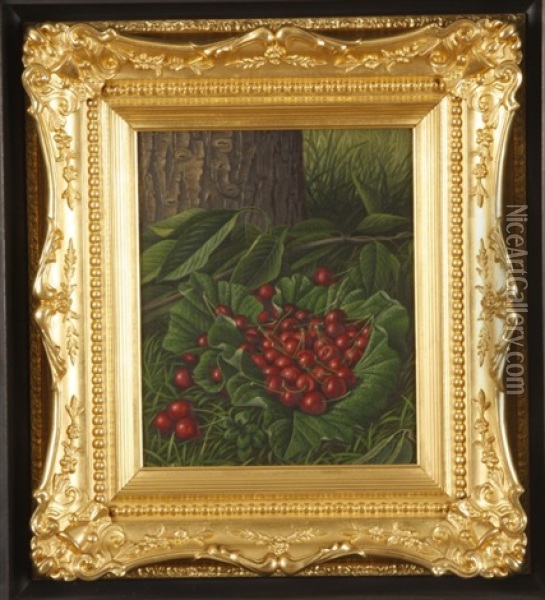 Cherries Oil Painting - Levi Wells Prentice