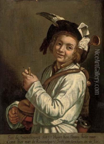 Portrait Of A Boy Oil Painting - Abraham Bloemaert
