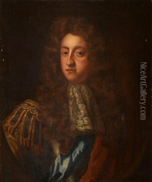 Prince George Of Denmark, Head And Shoulders Oil Painting - John Riley