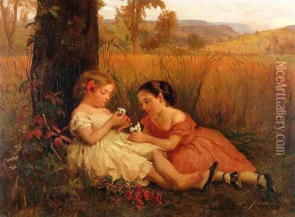 He Loves Me, He Loves Me Not Oil Painting - George Cochran Lambdin