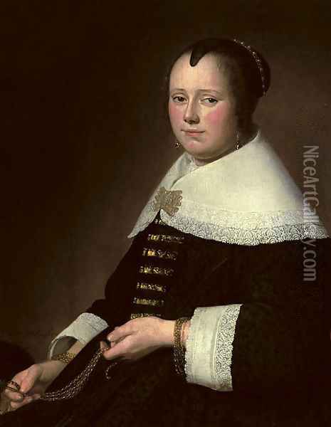 Portrait of a lady Oil Painting - Johannes Cornelisz. Verspronck