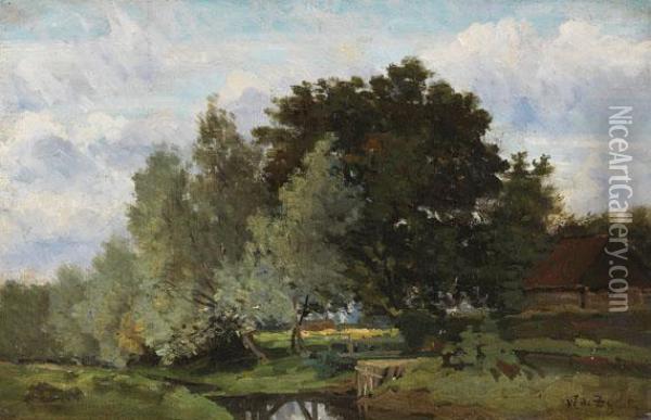 Landschaft Mit Bach Und Gehoft Oil Painting - Willem de Zwart