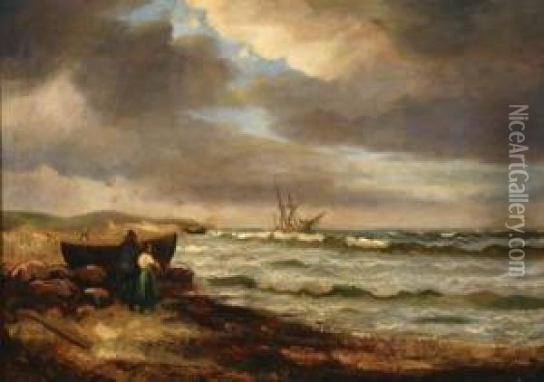 The Rescue Oil Painting - Vilhelm Bille