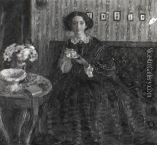 Time For Tea Oil Painting - Wilhelm Hempfing