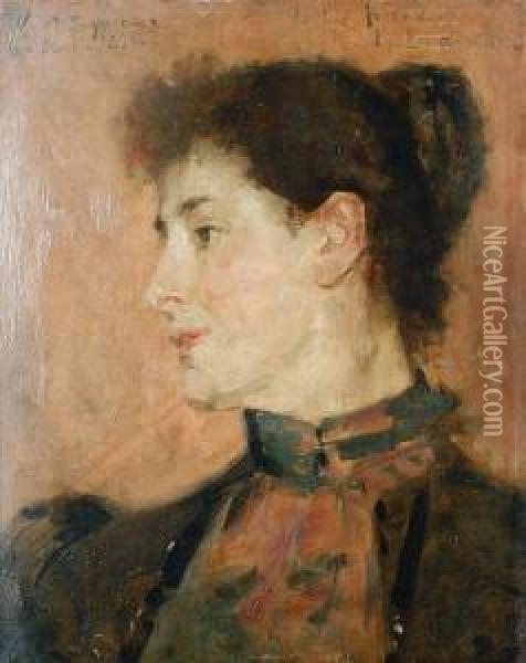 Portrait Of A Lady Oil Painting - William Christian Symons