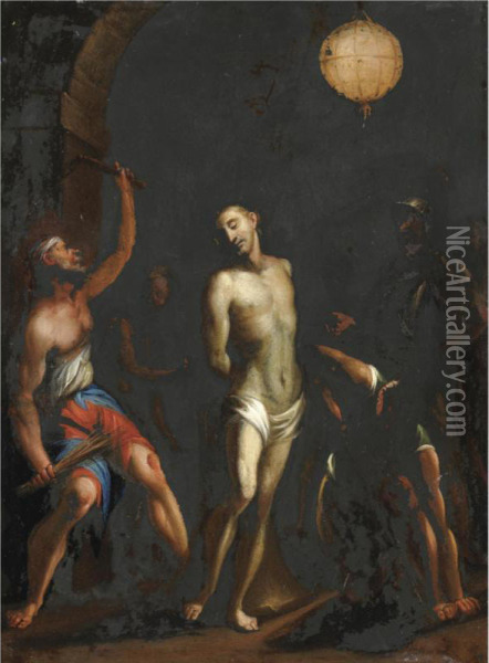 Flagellazione Di Cristo Oil Painting - Antonio Campi