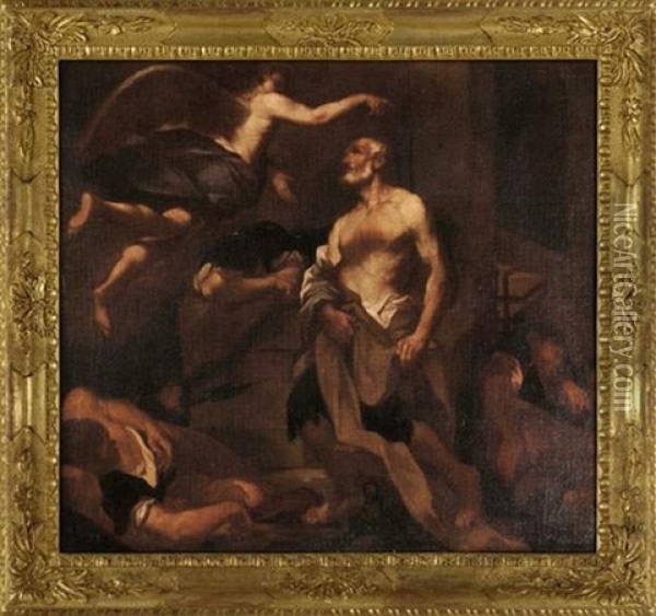 La Delivrance De Saint Pierre Oil Painting - Giovanni Battista Piazzetta