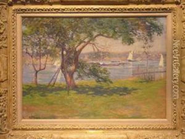 A Quiet Day - Midsummer Oil Painting - Harold A. Streator