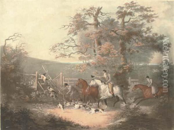 Fox Hunting: The Start; The Find; The Chase; And The Death, By R.g. Reeve Oil Painting - Dean Wolstenholme, Jr