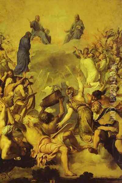 La Gloria Oil Painting - Tiziano Vecellio (Titian)