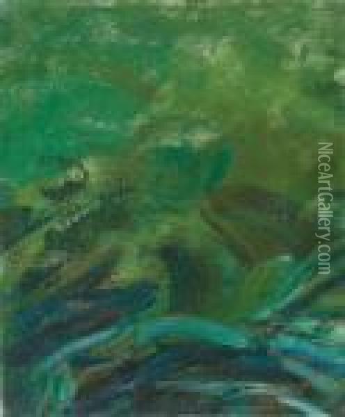 Etude De Nympheas, Vibrations Sur Le Bassin Oil Painting - Claude Oscar Monet