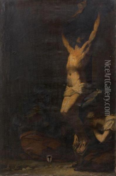 Le Christ Sur La Croix Avec Marie Madeleine Et La Vierge Oil Painting - Pierre-Paul Prud'hon