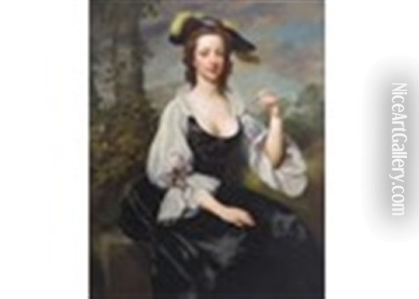 Portrait Of Lady Robinson Oil Painting - Thomas Hudson