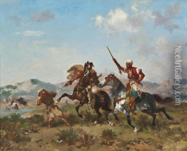 The Raiding Party Oil Painting - Georges Washington