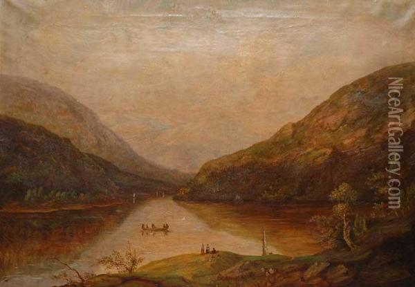 Hudson River Scene Oil Painting - Gould John H. & Hart William M.