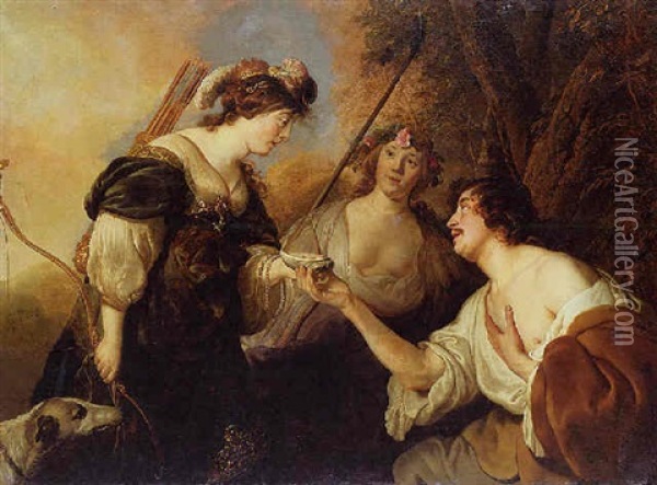 Granida And Daifilo Oil Painting - Jacob Adriaensz de Backer