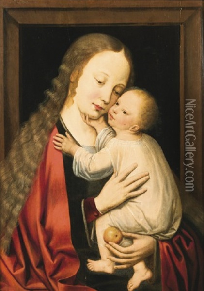 Virgin And Child Oil Painting - Adriaen Isenbrant