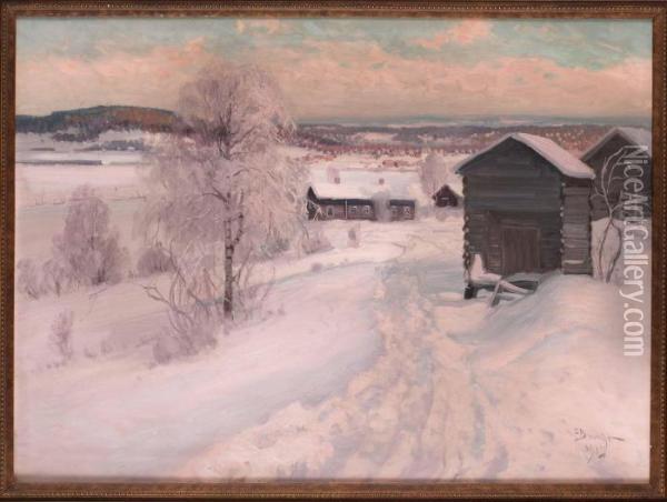 Vinterdag Oil Painting - Carl Brandt
