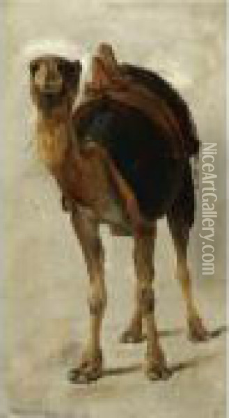 Camel Oil Painting - Theodore Jacques Ralli