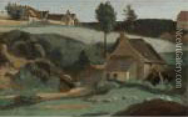 Morvan, Petit Moulin Oil Painting - Jean-Baptiste-Camille Corot