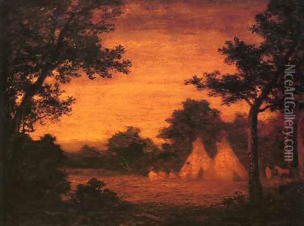 The Golden Hour Oil Painting - Ralph Albert Blakelock