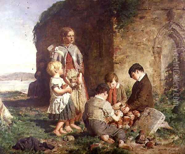 The Past and Present, 1860 Oil Painting - William McTaggart