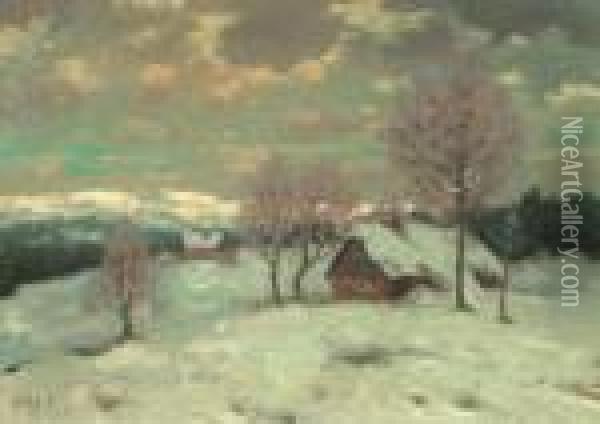 Zimni Romance Oil Painting - Stanislav Feikl