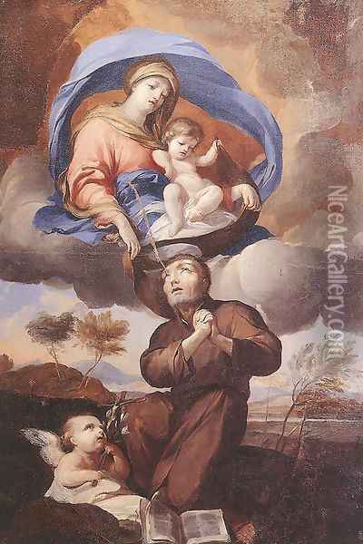 Virgin Giving the Scapular to St Simon Stock Oil Painting - Pierre Puget