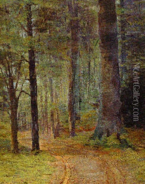 Woodland Interior Oil Painting - John Franklin Stacey