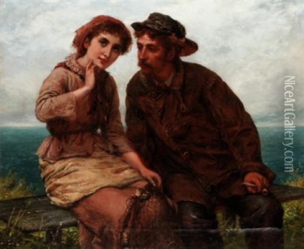 Say Yes Or No Oil Painting - William Oliver the Younger