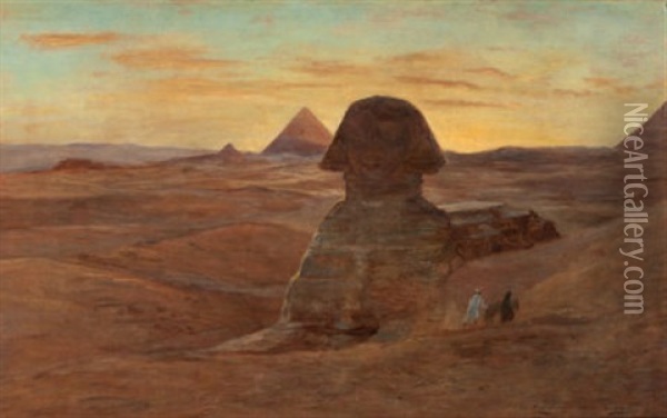 The Sphinx Oil Painting - Eugene Alexis Girardet
