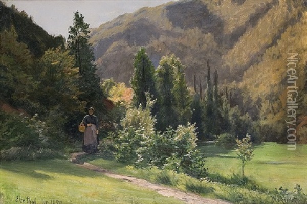In The Elz Valley Oil Painting - Wilhelm Degode