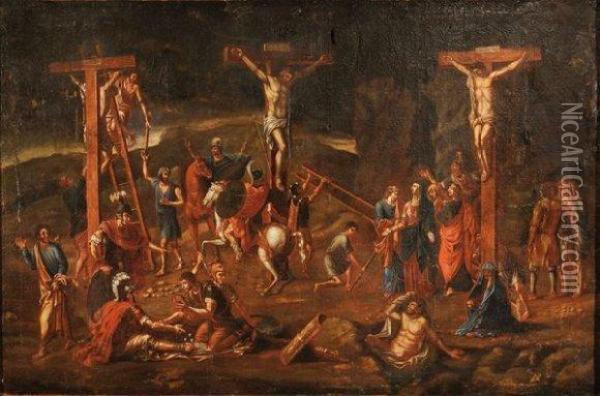 La Crucifixion Du Christ Oil Painting - Arnould De Vuez