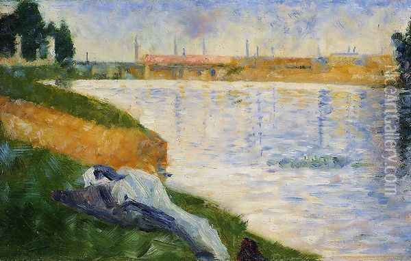Bathing at Asnieres 3 Oil Painting - Georges Seurat