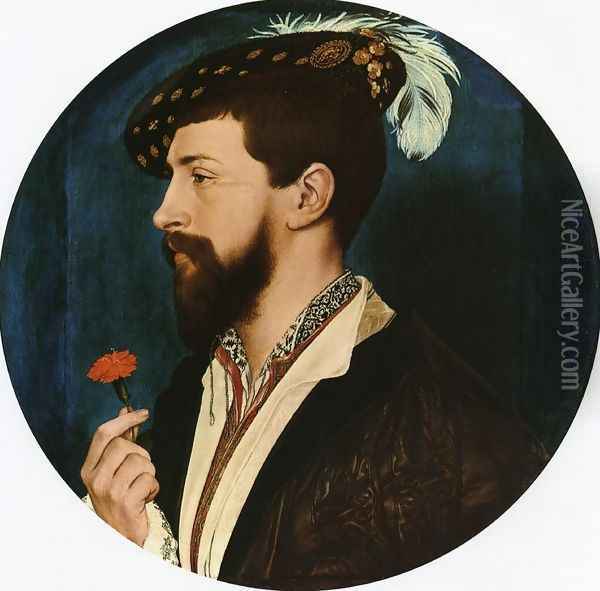 Portrait of Simon George 1536-37 Oil Painting - Hans Holbein the Younger