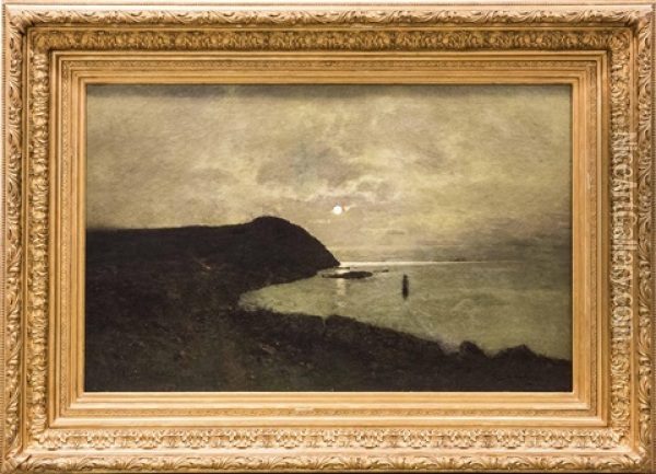Manbelyst Kustlandskap Oil Painting - Axel Wilhelm Nordgren