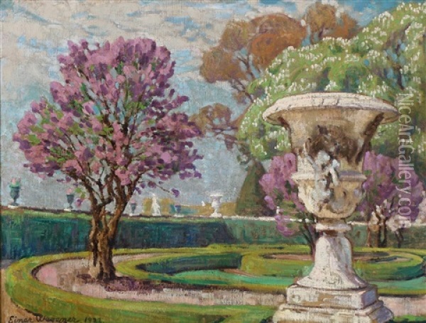 View From The Garden Of Versailles Oil Painting - Einar Wegener