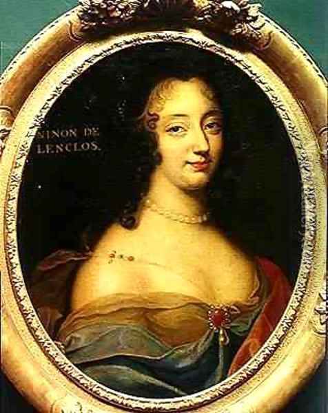 Portrait of Ninon de Lenclos 1620-1705 Oil Painting - Louis Ferdinand (the Elder) Elle