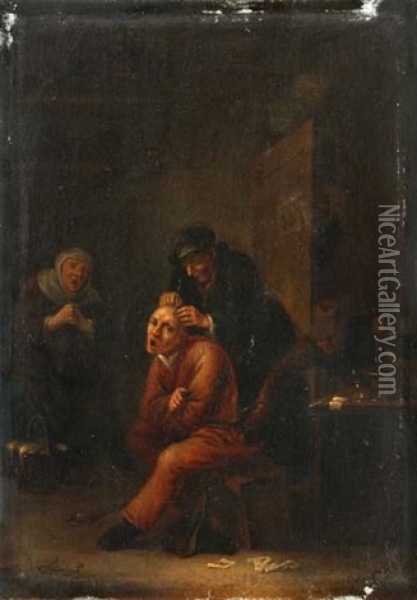 Der Chirurg Oil Painting - Gerrit Lundens